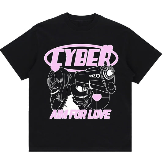 Aim for love ♡ - Cyberpunk Lucy Oversized Tee