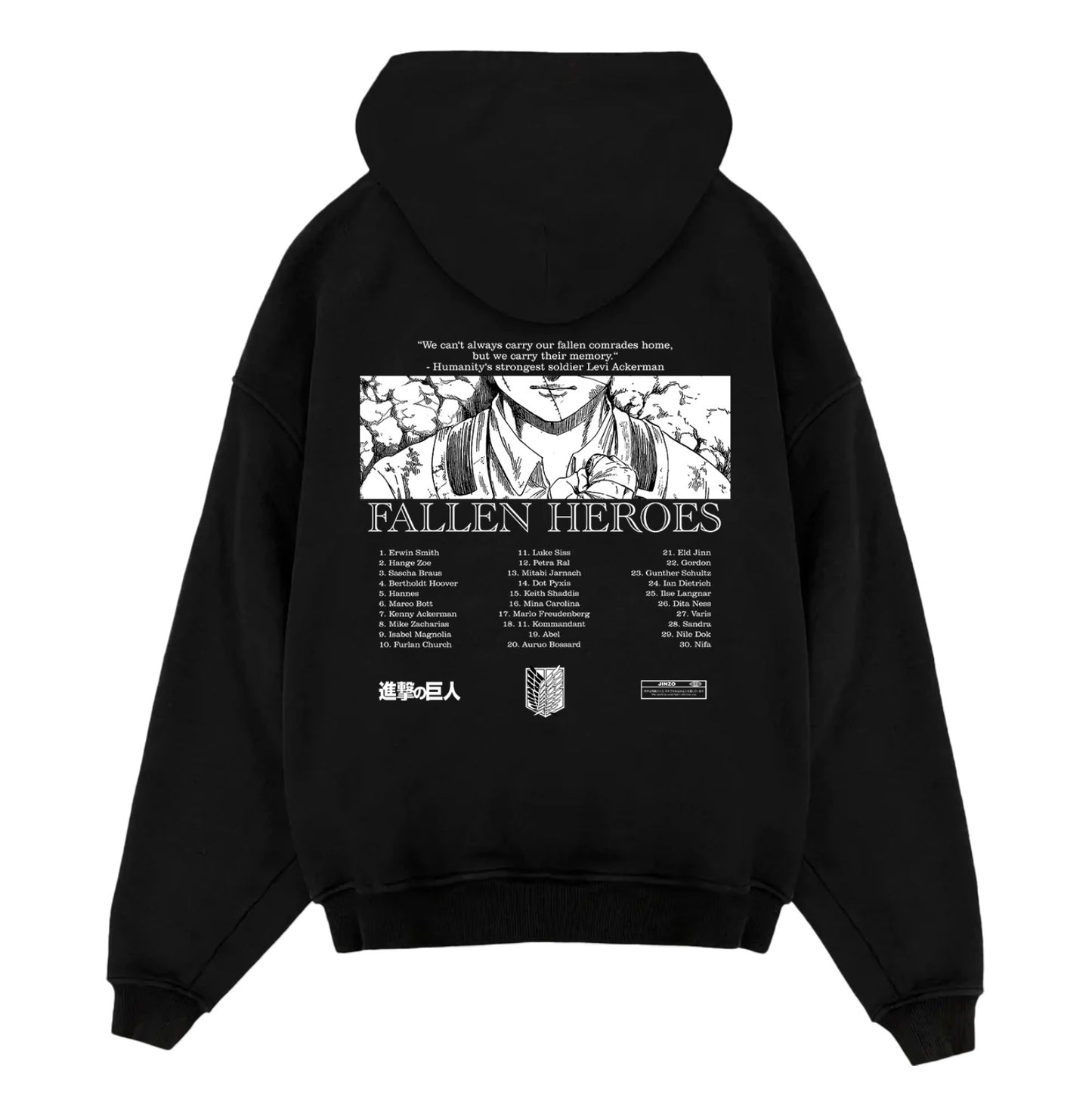 Fallen Heroes - Attack on Titan Oversized Hoodie