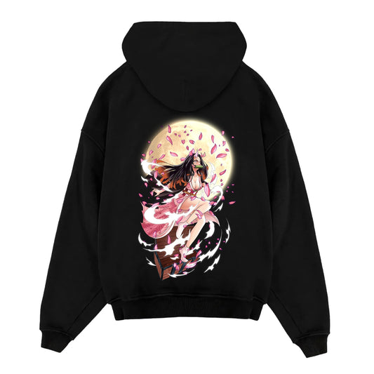 Nezuko x Moon - Demon Slayer Oversized Hoodie